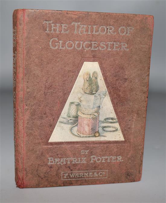 Beatrix Potter Tailor of Gloucester First Edition, second Printing, binding A/F